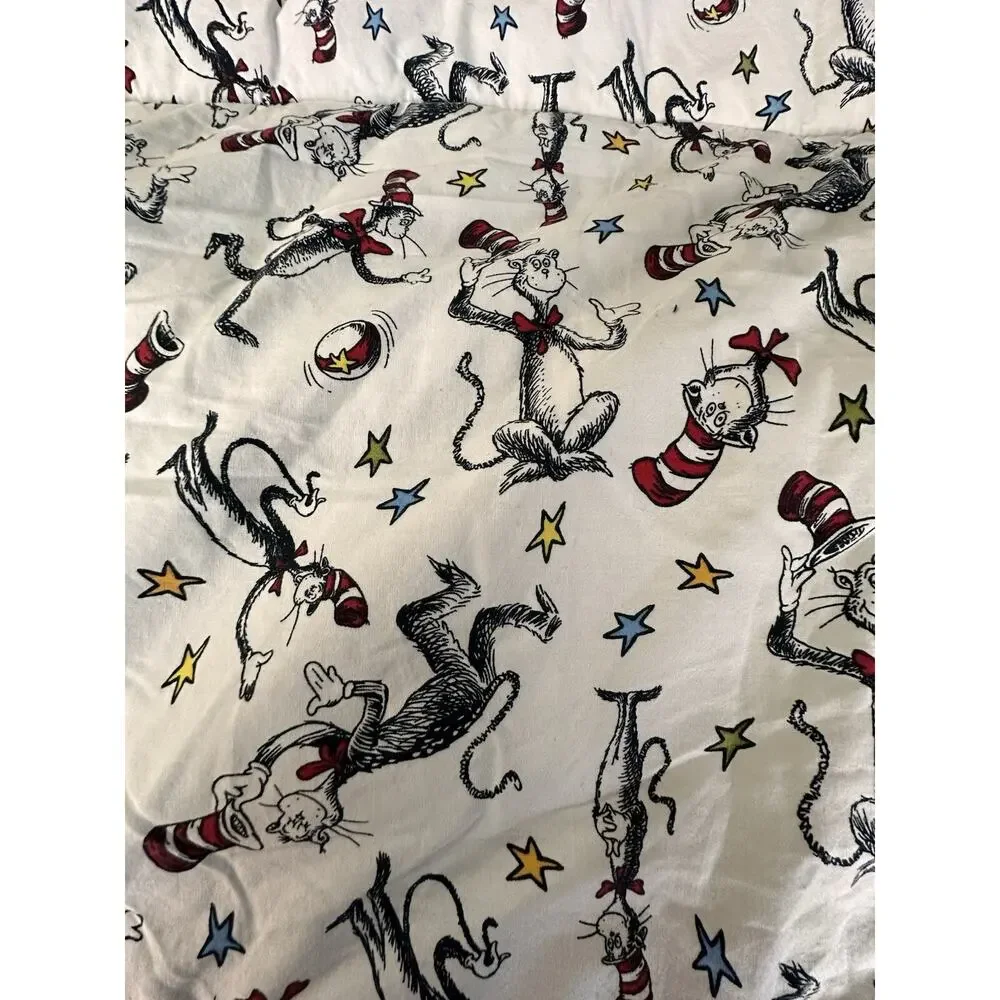Trend Lab Dr. Seuss Cat In The Hat Baby Crib Comforter Blanket And Crib Sheet